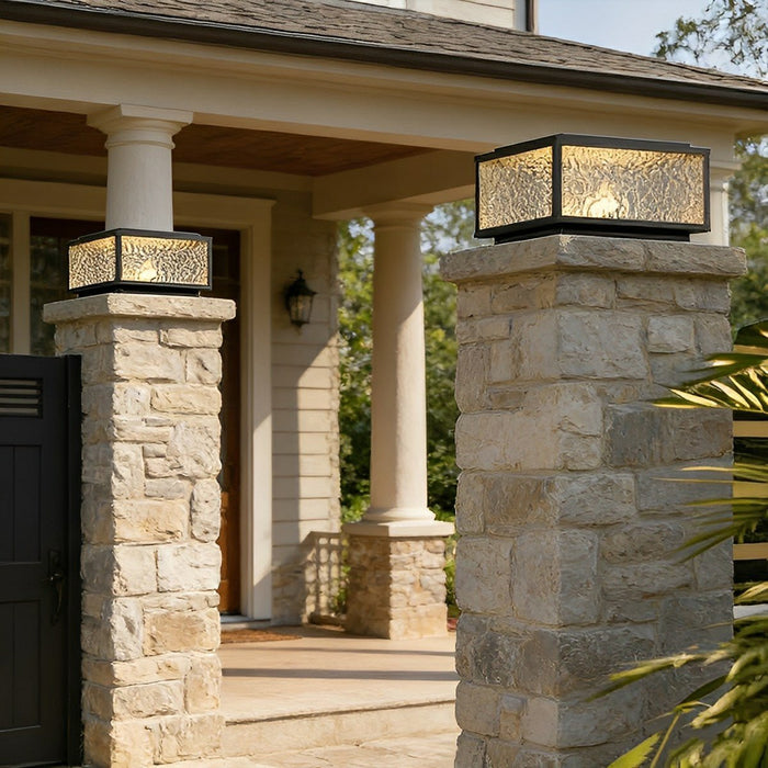 Modern Outdoor Solar Fence Post Light - Waterproof LED Deck and Patio Lighting