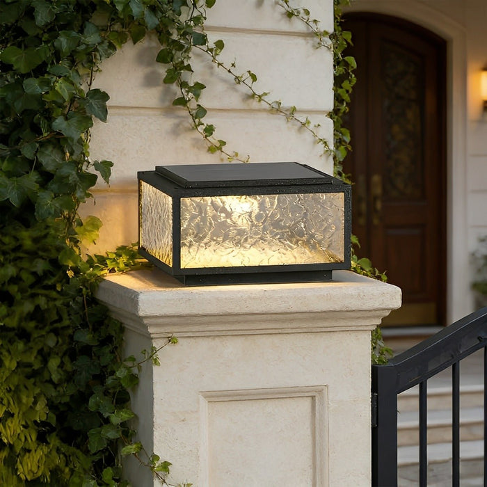 Modern Outdoor Solar Fence Post Light - Waterproof LED Deck and Patio Lighting