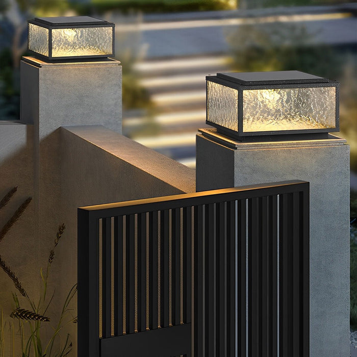 Modern Outdoor Solar Fence Post Light - Waterproof LED Deck and Patio Lighting