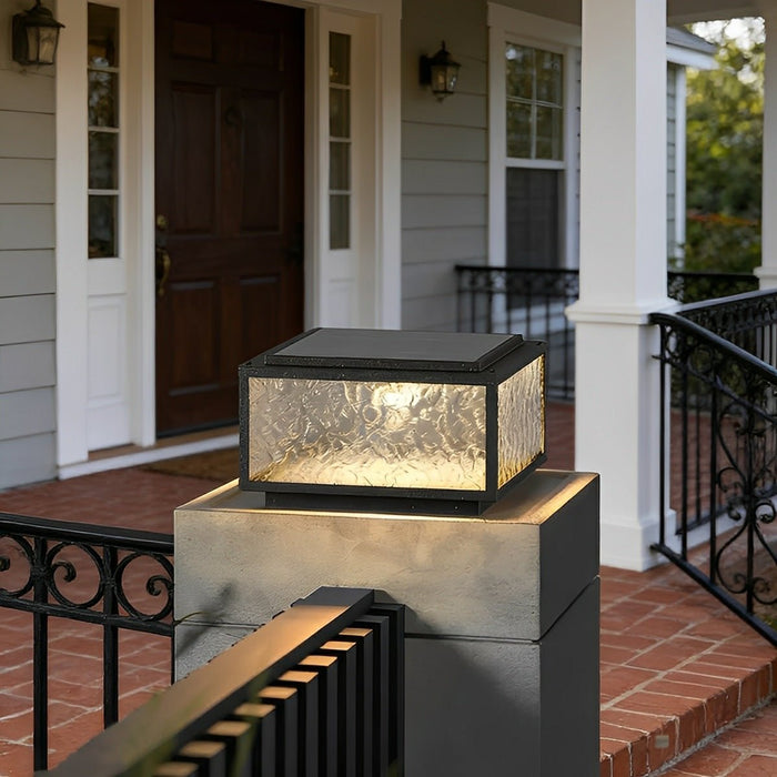 Modern Outdoor Solar Fence Post Light - Waterproof LED Deck and Patio Lighting