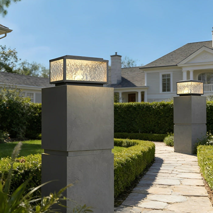 Modern Outdoor Solar Fence Post Light - Waterproof LED Deck and Patio Lighting