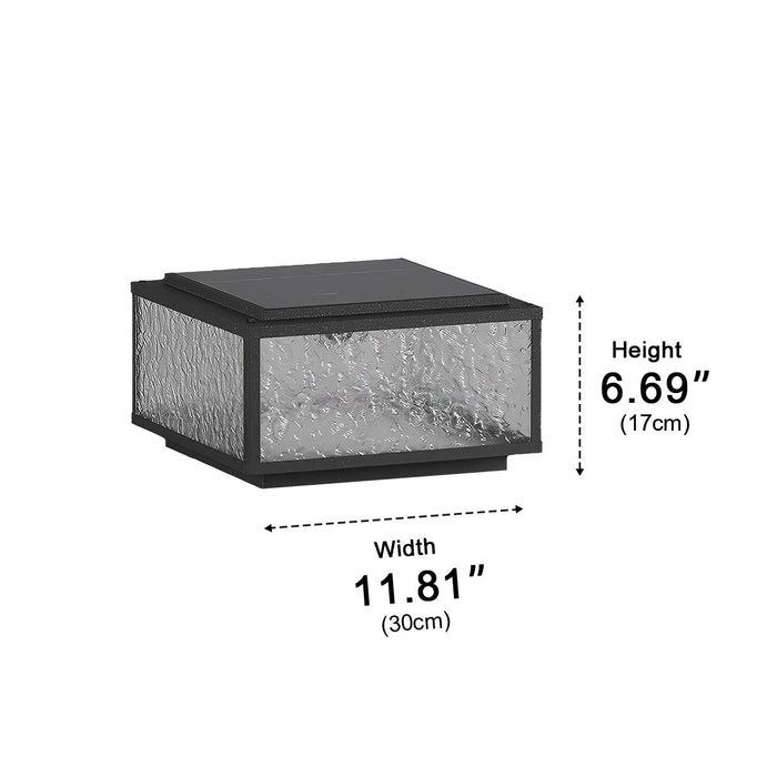 Modern Outdoor Solar Fence Post Light - Waterproof LED Deck and Patio Lighting