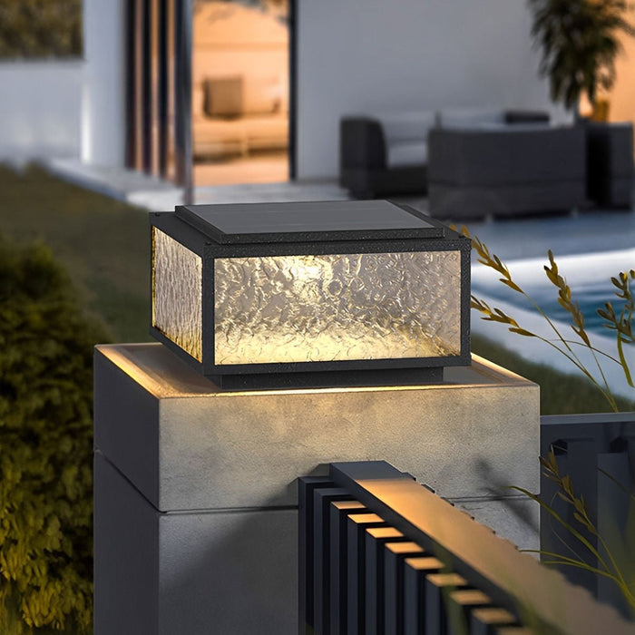Modern Outdoor Solar Fence Post Light - Waterproof LED Deck and Patio Lighting