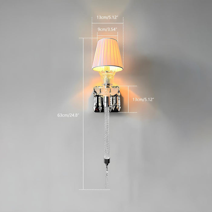 Modern Luxury Indoor Wall Sconces - White Fabric Shade, Elegant Design for Living Room