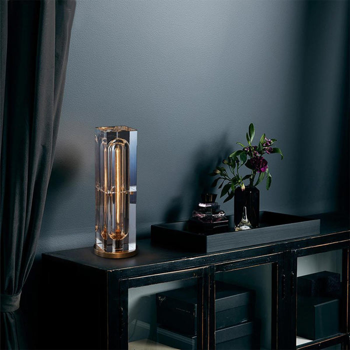 Square Crystal Desk Lamp - Modern Luxury LED Table Light for Indoor Decor