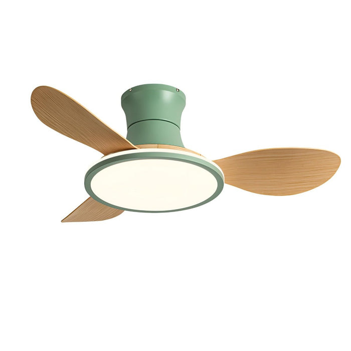 Modern Minimalist Ceiling Fan Light - 15.7 Inch Lampshade, 6-Speed Reversible Airflow