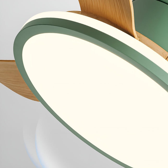 Modern Minimalist Ceiling Fan Light - 15.7 Inch Lampshade, 6-Speed Reversible Airflow