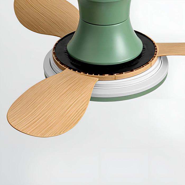 Modern Minimalist Ceiling Fan Light - 15.7 Inch Lampshade, 6-Speed Reversible Airflow