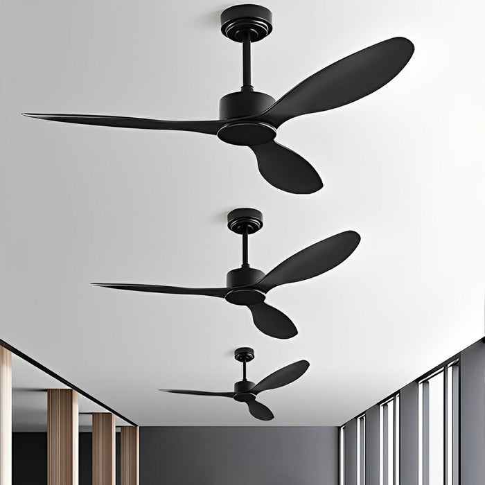 DC Motor Ceiling Fan, 3-Blade Modern Minimalist, 6-Speed Reversible Airflow for Living Room/Bedroom