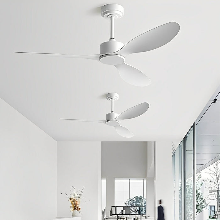 DC Motor Ceiling Fan, 3-Blade Modern Minimalist, 6-Speed Reversible Airflow for Living Room/Bedroom