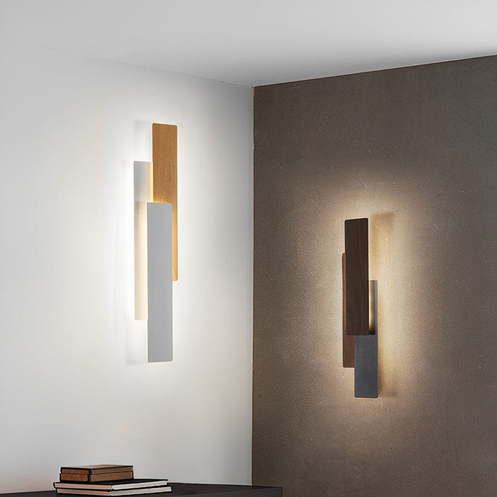 Modern Minimalist 3-Tiered Rectangular LED Indoor Wall Sconce - Contemporary Lighting Fixture, Ambient Home Decor