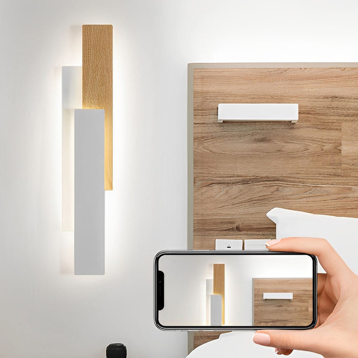 Modern Minimalist 3-Tiered Rectangular LED Indoor Wall Sconce - Contemporary Lighting Fixture, Ambient Home Decor
