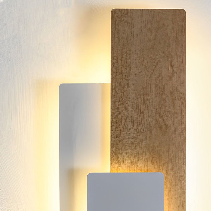 Modern Minimalist 3-Tiered Rectangular LED Indoor Wall Sconce - Contemporary Lighting Fixture, Ambient Home Decor