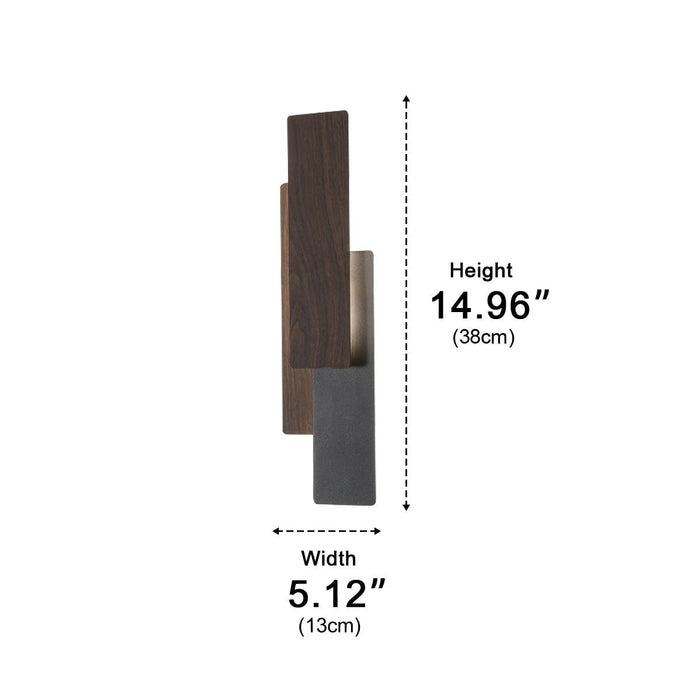 Modern Minimalist 3-Tiered Rectangular LED Indoor Wall Sconce - Contemporary Lighting Fixture, Ambient Home Decor