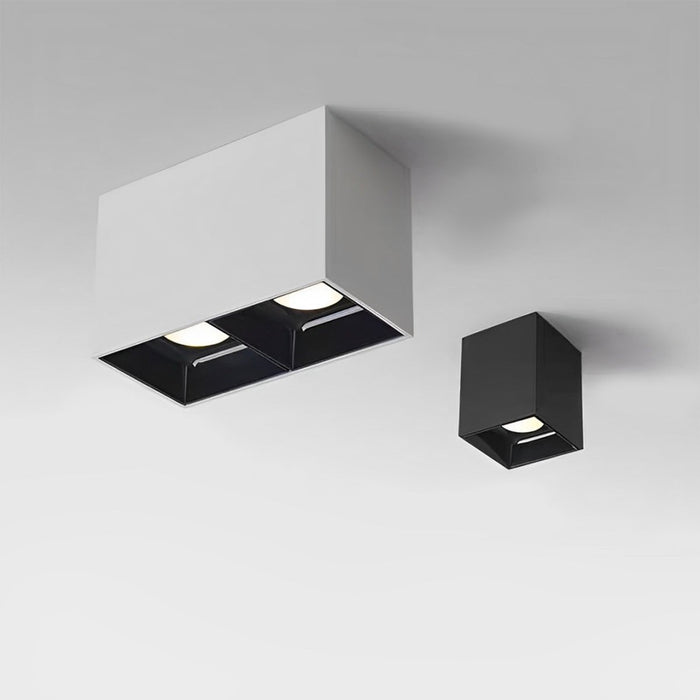 Modern Minimalist Aluminum Square COB Ceiling Spot Light - Recessed/Surface Mount, Directional Lighting