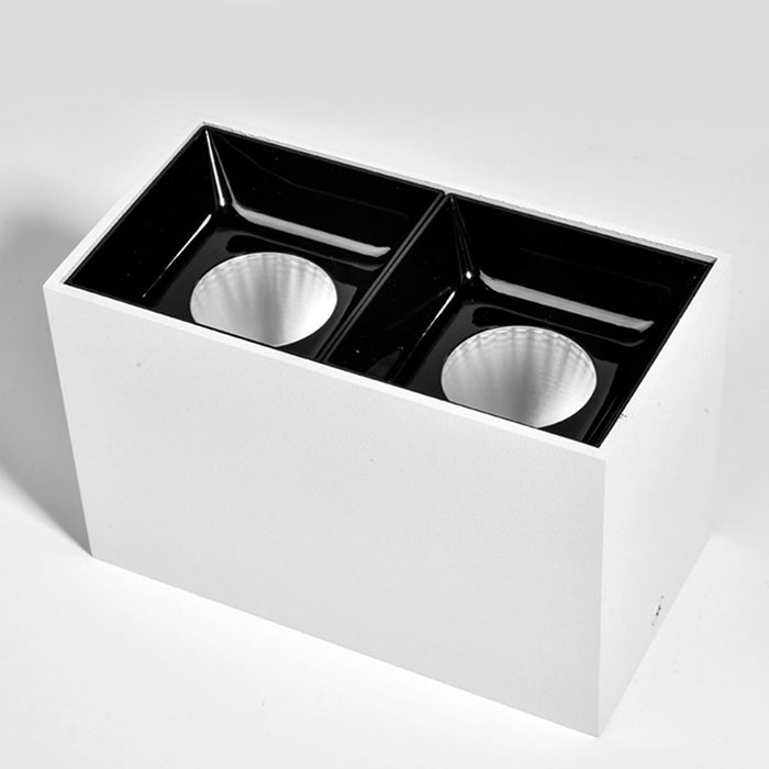 Modern Minimalist Aluminum Square COB Ceiling Spot Light - Recessed/Surface Mount, Directional Lighting
