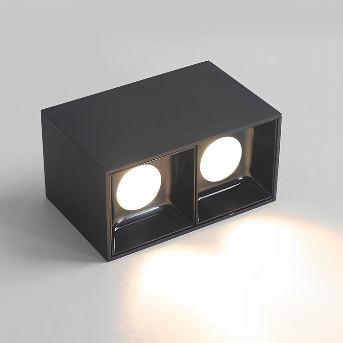 Modern Minimalist Aluminum Square COB Ceiling Spot Light - Recessed/Surface Mount, Directional Lighting
