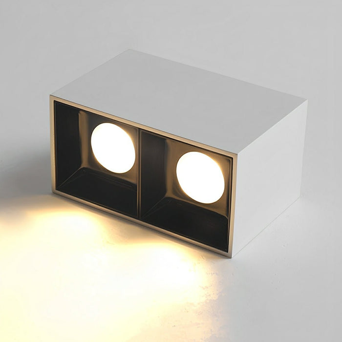 Modern Minimalist Aluminum Square COB Ceiling Spot Light - Recessed/Surface Mount, Directional Lighting