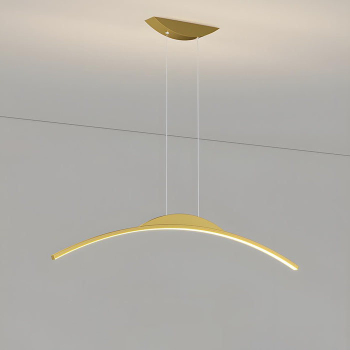 Arc Arch Long Strip LED Pendant Light - Modern Minimalist Design, Overhead Ceiling Fixture, Contemporary Lighting