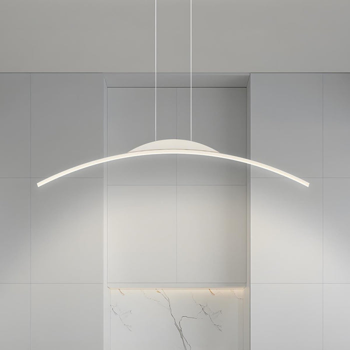 Arc Arch Long Strip LED Pendant Light - Modern Minimalist Design, Overhead Ceiling Fixture, Contemporary Lighting