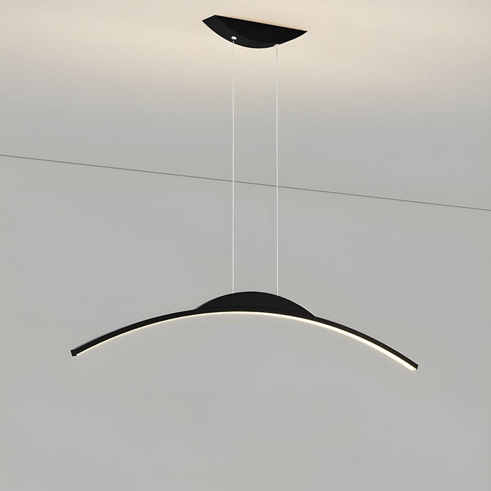 Arc Arch Long Strip LED Pendant Light - Modern Minimalist Design, Overhead Ceiling Fixture, Contemporary Lighting