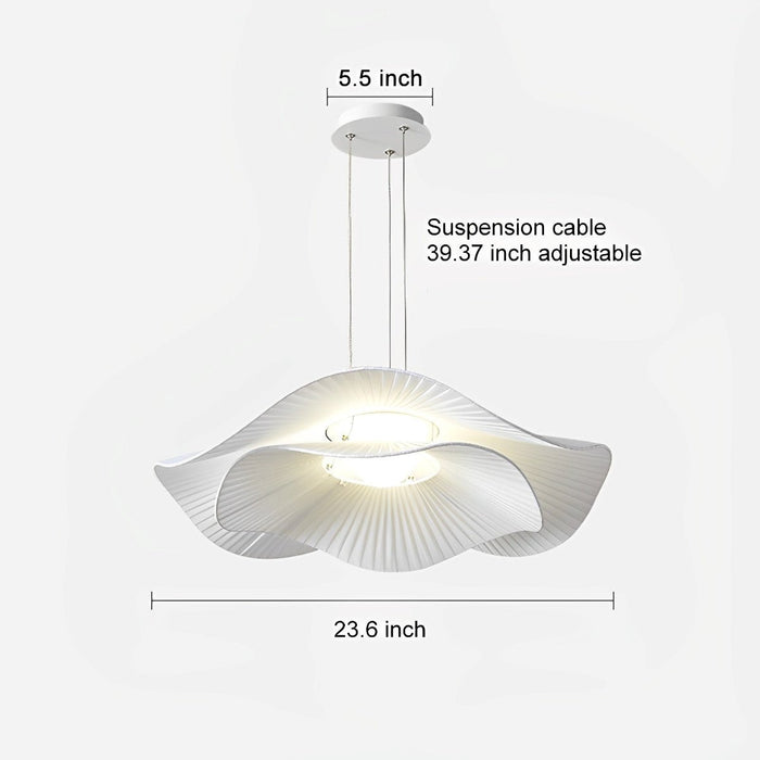 Modern Minimalist Chandelier - Lotus Leaf Pendant Lighting for Dining Room, Living Room, Bedroom - Artistic Ceiling Fixture