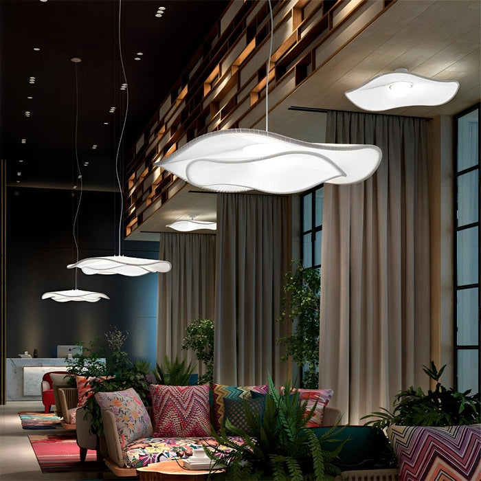 Modern Minimalist Chandelier - Lotus Leaf Pendant Lighting for Dining Room, Living Room, Bedroom - Artistic Ceiling Fixture