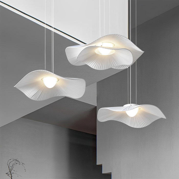 Modern Minimalist Chandelier - Lotus Leaf Pendant Lighting for Dining Room, Living Room, Bedroom - Artistic Ceiling Fixture