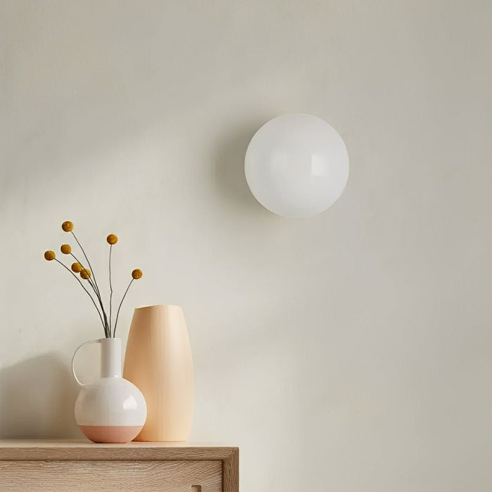 Modern Minimalist Bauhaus Globe Wall Sconce - LED Art Shade Lighting for Living Room, Bedroom, Hallway