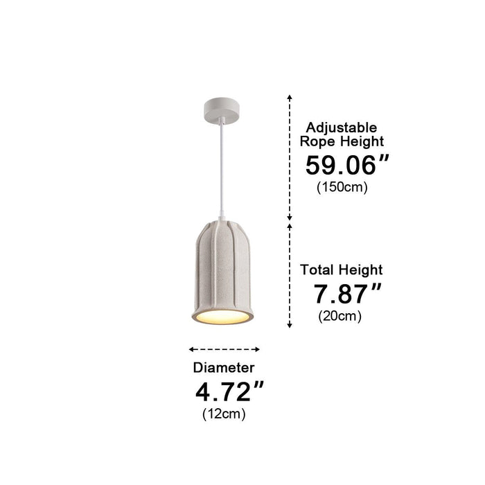 Bell Cement LED Pendant Light - Modern Minimalist Industrial Design, Contemporary Overhead Lighting