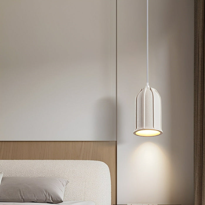 Bell Cement LED Pendant Light - Modern Minimalist Industrial Design, Contemporary Overhead Lighting