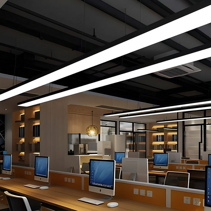LED Strip Ceiling Light - Modern Minimalist Linear Fixture for Office/Commercial Spaces
