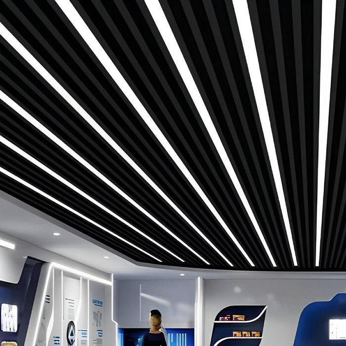 LED Strip Ceiling Light - Modern Minimalist Linear Fixture for Office/Commercial Spaces