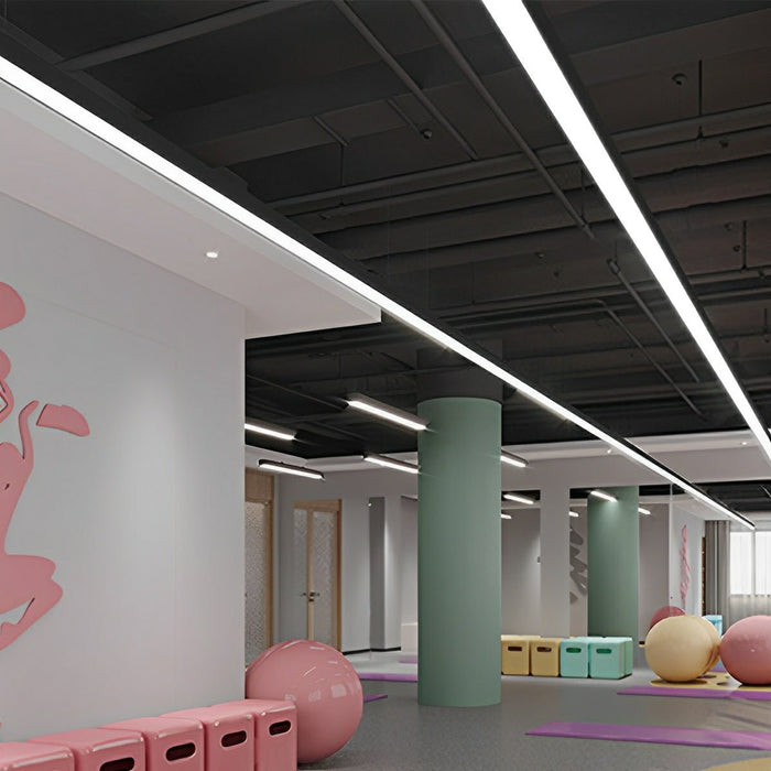 LED Strip Ceiling Light - Modern Minimalist Linear Fixture for Office/Commercial Spaces