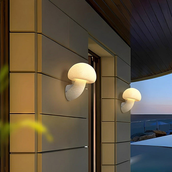 Modern Minimalist Creamy Style Mushrooms LED Wall Sconces - Indoor/Outdoor Lighting Fixture - Artistic Design