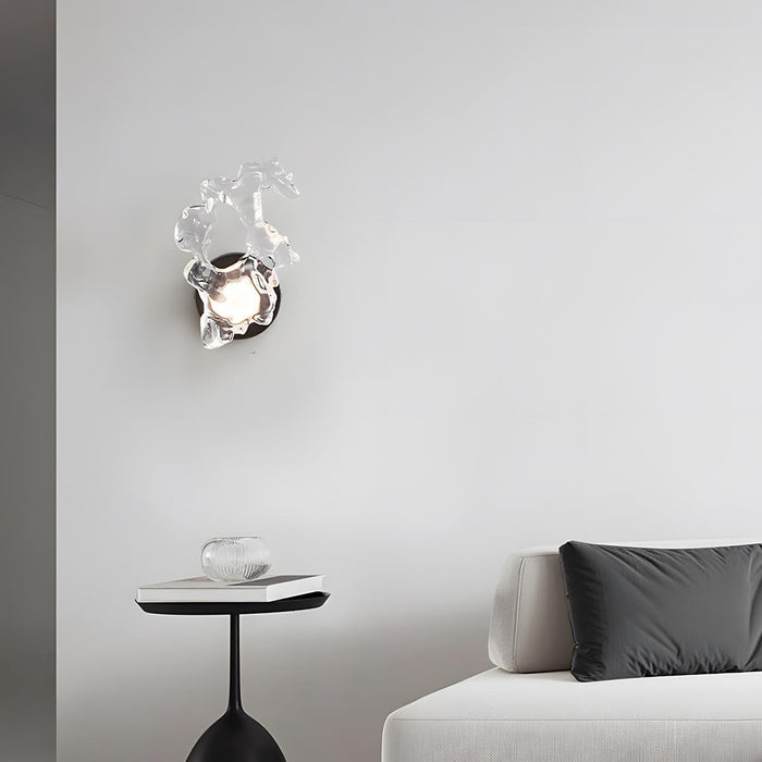 LED Wall Sconce - Modern Clear Wave Design, 3 Color Temperature Modes, Indoor Lighting