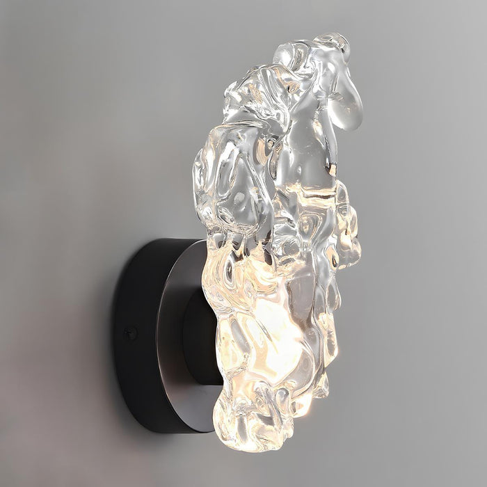 LED Wall Sconce - Modern Clear Wave Design, 3 Color Temperature Modes, Indoor Lighting