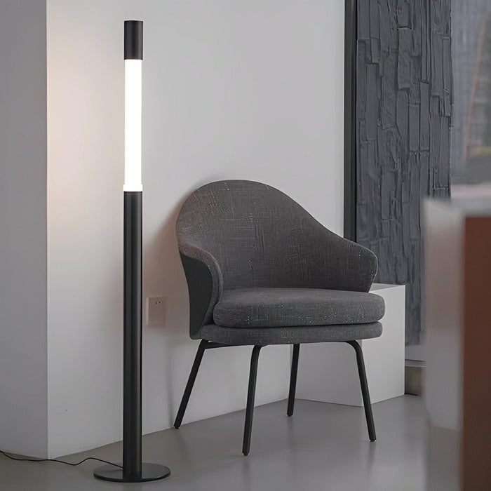 Modern Minimalist Cylinder Adjustable Lift LED Floor Lamp - Stepless Dimming, Sleek Aluminum Design