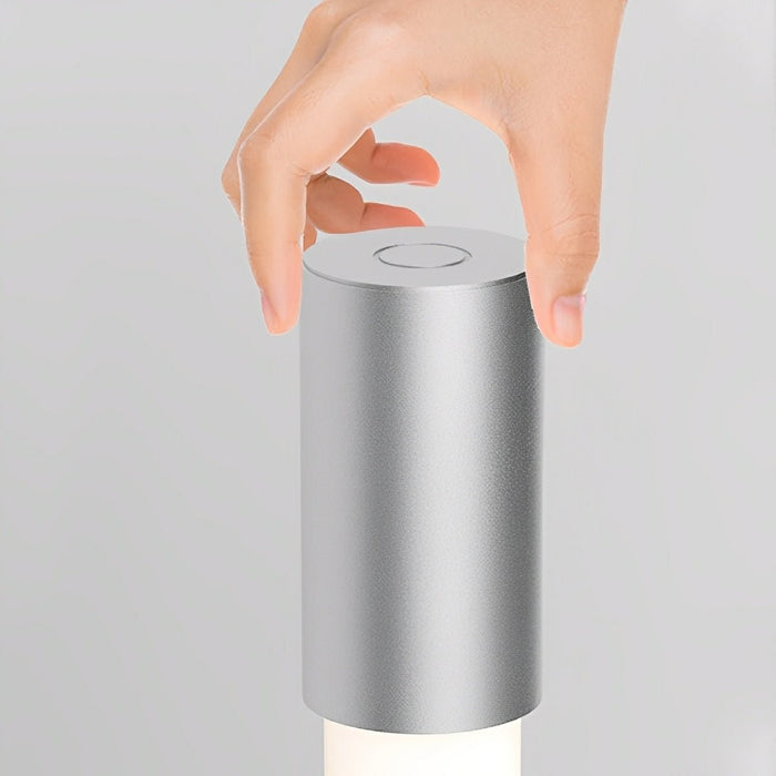 Modern Minimalist Cylinder Adjustable Lift LED Floor Lamp - Stepless Dimming, Sleek Aluminum Design