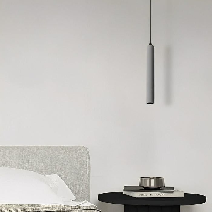 Cylinder Concrete Pendant Light - Modern Minimalist Design / LED Fixture for Kitchen, Dining Room
