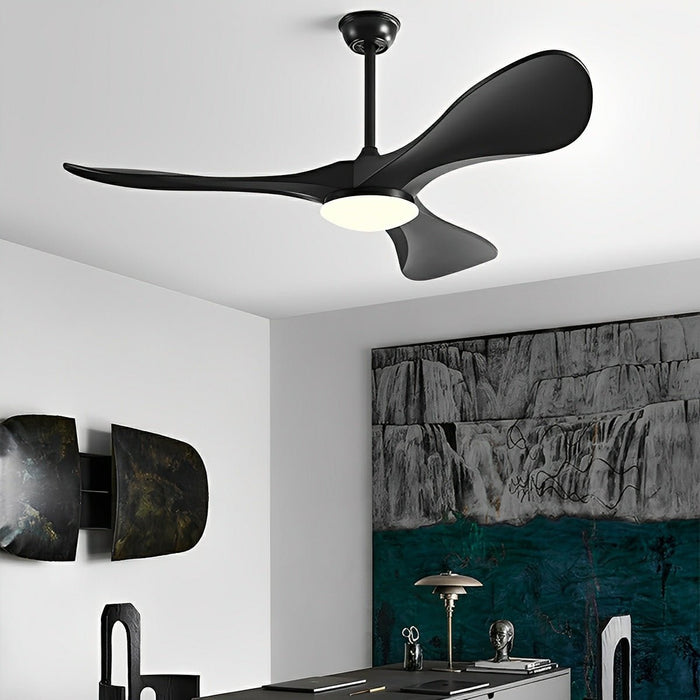 Ceiling Fan Light - Modern Minimalist DC Motor, Reversible Airflow, Integrated LED - Small Space