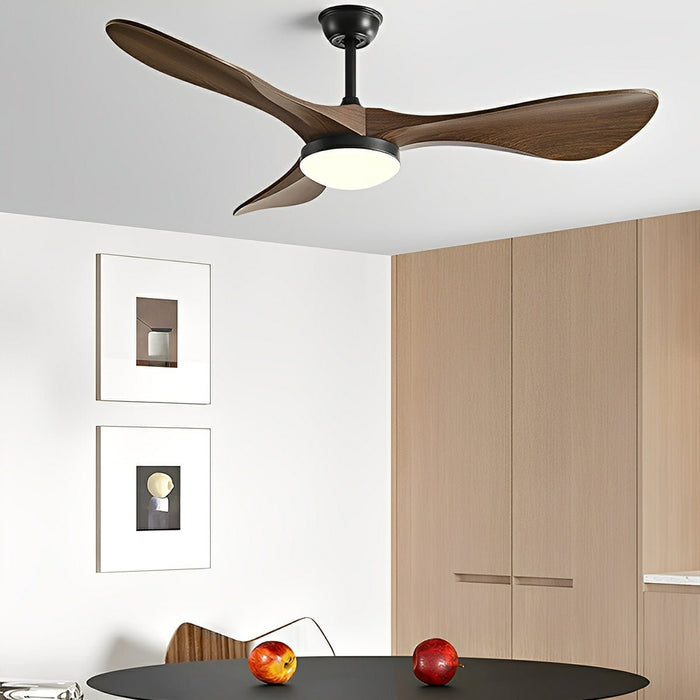 Ceiling Fan Light - Modern Minimalist DC Motor, Reversible Airflow, Integrated LED - Small Space