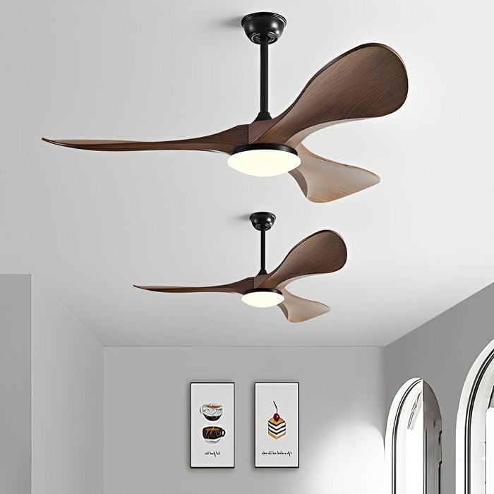 Ceiling Fan Light - Modern Minimalist DC Motor, Reversible Airflow, Integrated LED - Small Space