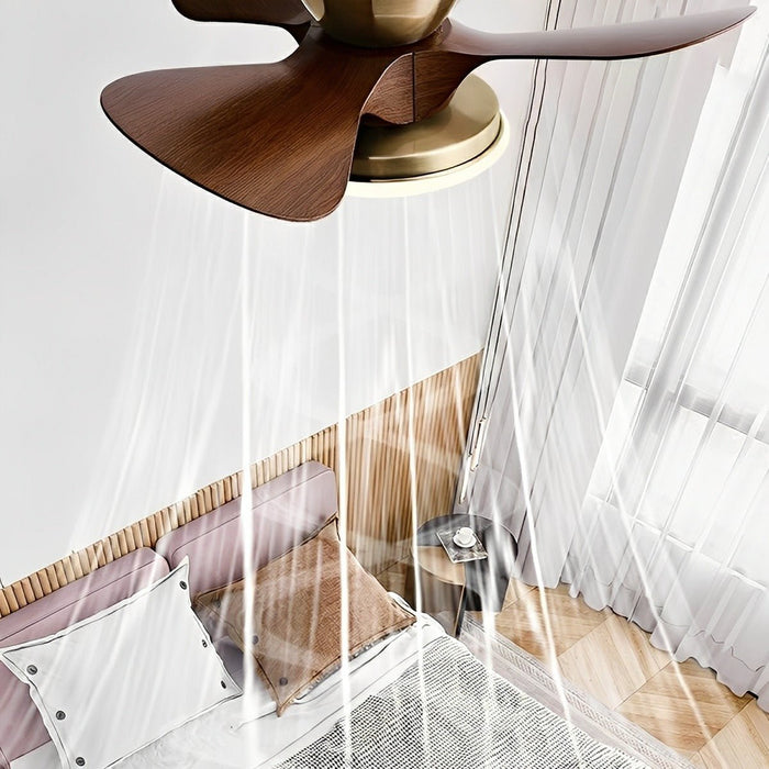 Ceiling Fan Light - Modern Minimalist DC Motor, Reversible Airflow, Integrated LED - Small Space