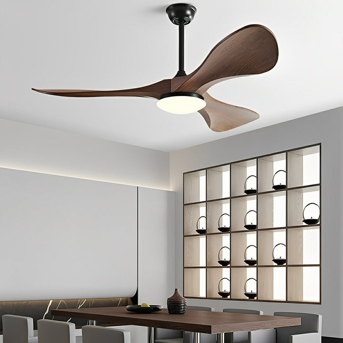 Ceiling Fan Light - Modern Minimalist DC Motor, Reversible Airflow, Integrated LED - Small Space