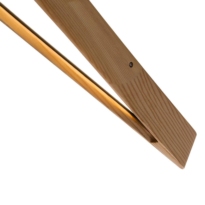 LED Ceiling Light - Modern Minimalist Diamond-Shaped Wood Long Strip Design, Dimmable