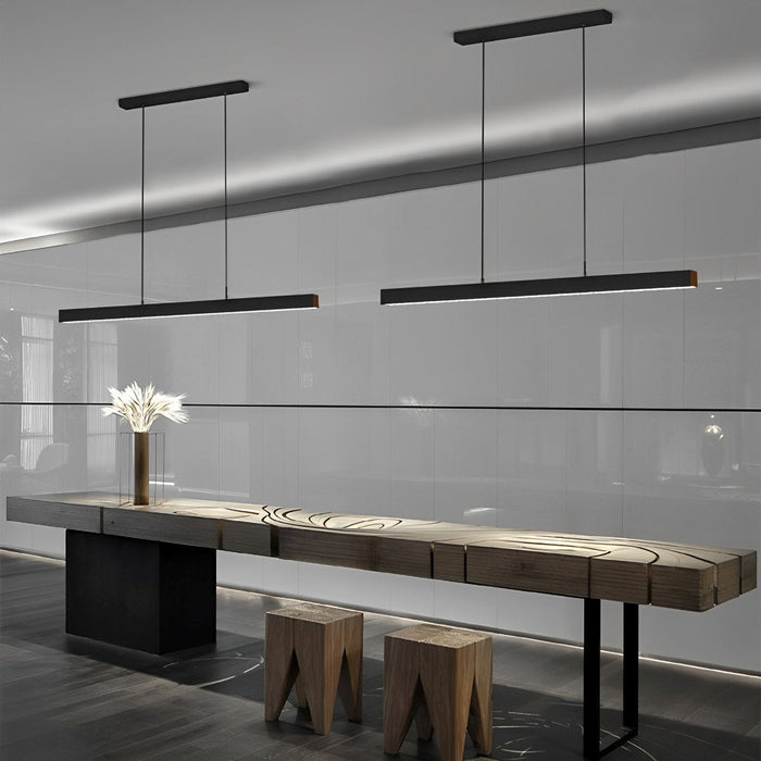 Nordic Modern Minimalist Chandelier - Linear LED Light Bar, Eye Protection for Dining Room / Kitchen Island