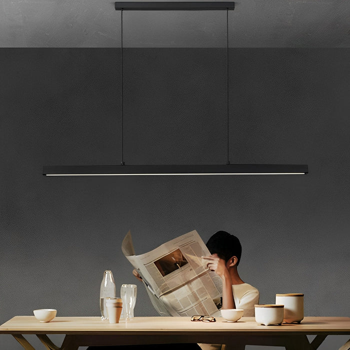 Nordic Modern Minimalist Chandelier - Linear LED Light Bar, Eye Protection for Dining Room / Kitchen Island