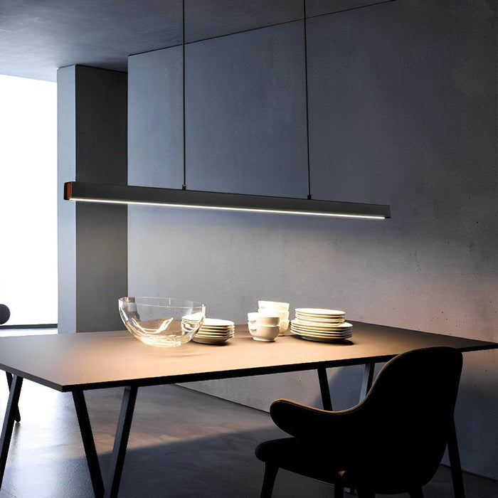 Nordic Modern Minimalist Chandelier - Linear LED Light Bar, Eye Protection for Dining Room / Kitchen Island