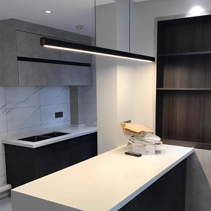 Nordic Modern Minimalist Chandelier - Linear LED Light Bar, Eye Protection for Dining Room / Kitchen Island